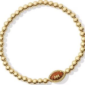 Kendra Scott Gold Beaded Football Bracelet. New
